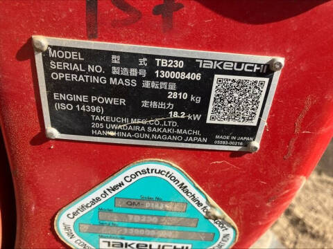 2022 Takeuchi TB230