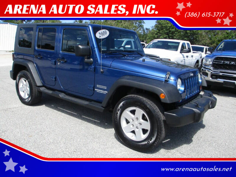 2010 Jeep Wrangler Unlimited for sale at ARENA AUTO SALES,  INC. in Holly Hill FL