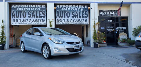 2012 Hyundai Elantra for sale at Affordable Imports Auto Sales in Murrieta CA