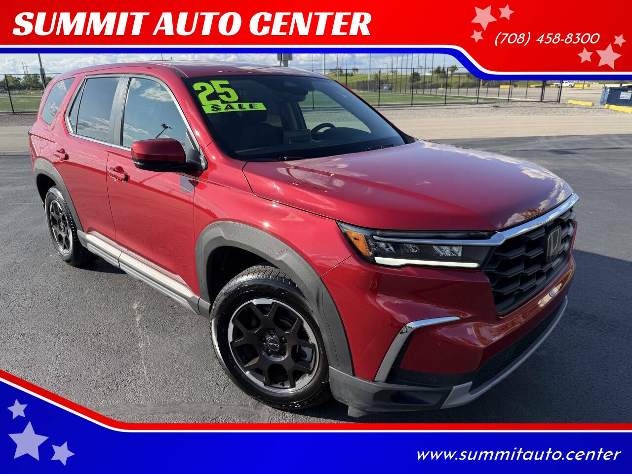 Red 2025 Honda Pilot SUV / Crossover All-Wheel Drive Automatic