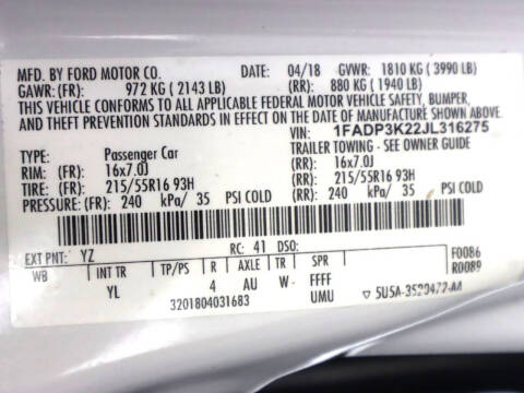 2018 Ford Focus SE