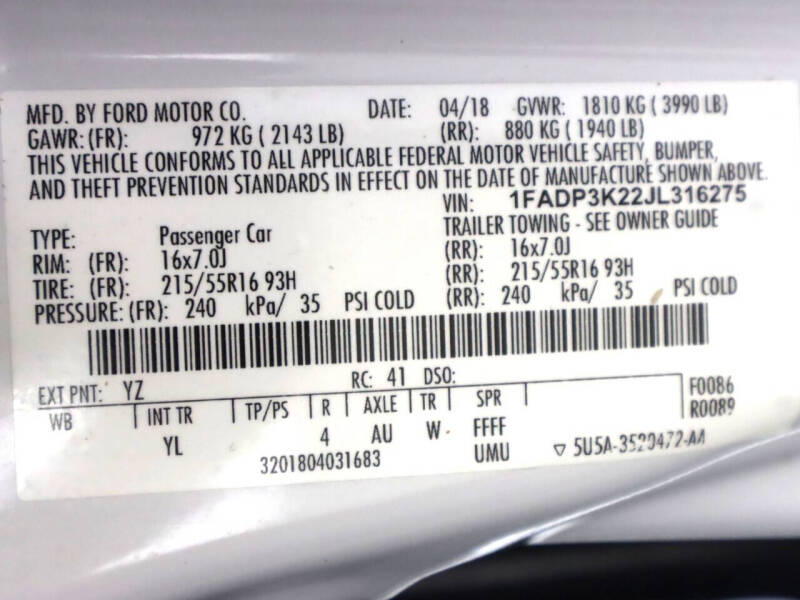 2018 Ford Focus SE