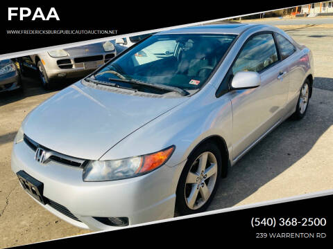 2007 Honda Civic for sale at FPAA in Fredericksburg VA