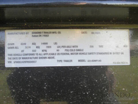 2026 Diamond T Dump 8314DMP140