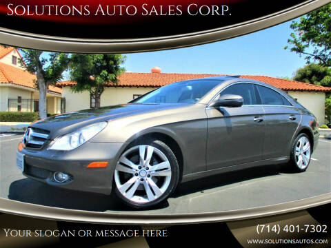 2009 Mercedes-Benz CLS for sale at Solutions Auto Sales Corp. in Orange CA