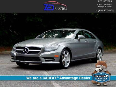 2012 Mercedes-Benz CLS for sale at Zed Motors in Raleigh NC