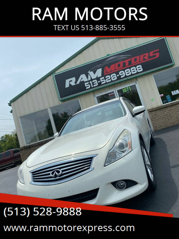 2012 Infiniti G37 Sedan for sale at RAM MOTORS in Cincinnati OH