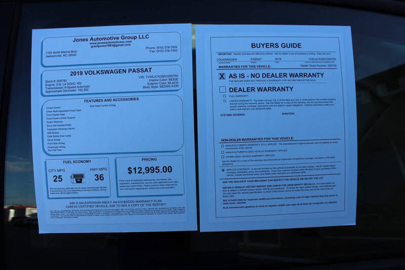 2019 Volkswagen Passat Wolfsburg