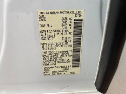 2017 Nissan Frontier