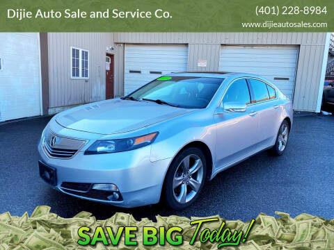 2013 Acura TL for sale at Dijie Auto Sales and Service Co. in Johnston RI
