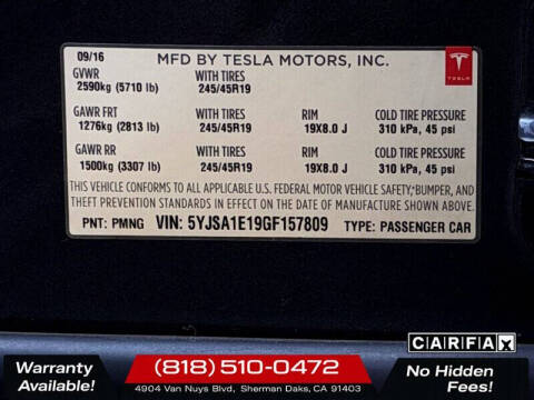 2016 Tesla Model S 75
