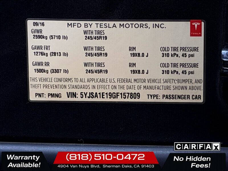 2016 Tesla Model S 75