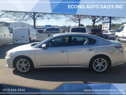 2012 Nissan Maxima for sale at Econo Auto Sales Inc in Raleigh NC