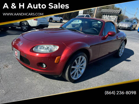 2008 Mazda MX-5 Miata for sale at A & H Auto Sales in Greenville SC