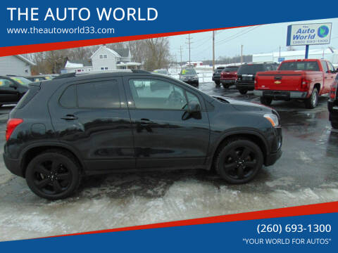 2016 Chevrolet Trax for sale at THE AUTO WORLD in Churubusco IN