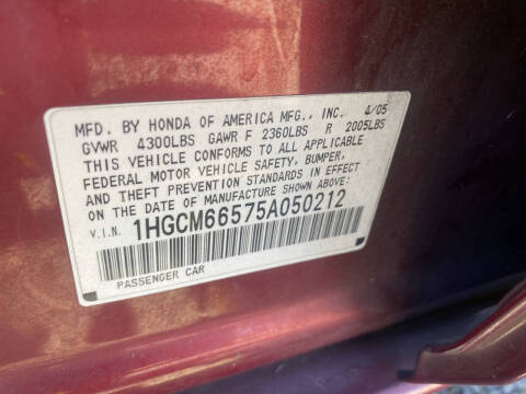 2005 Honda Accord EX V-6