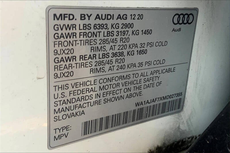 2021 Audi Q7 quattro Premium 45 TFSI