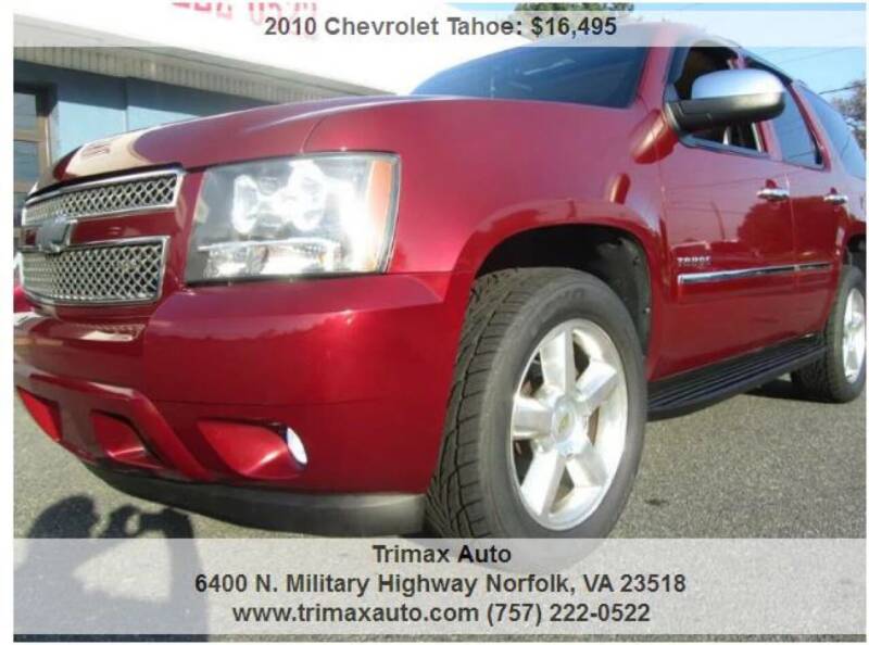 2010 Chevrolet Tahoe for sale at Trimax Auto Group in Norfolk VA