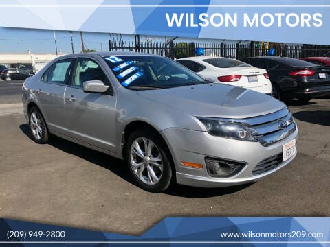 2012 Ford Fusion for sale at WILSON MOTORS in Stockton CA