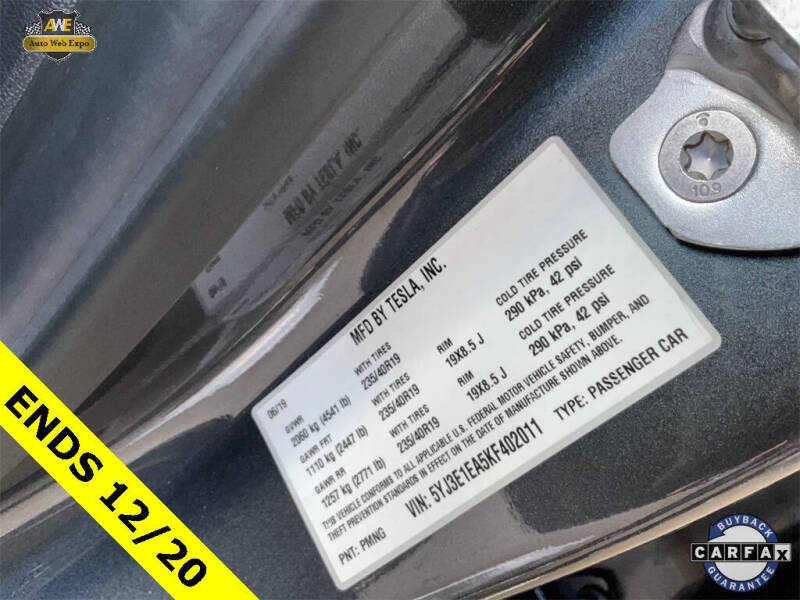 2019 Tesla Model 3 Standard Range Plus