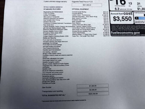 2015 Aston Martin Vanquish Volante