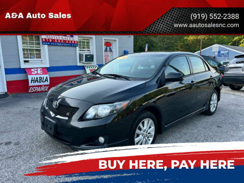 2010 Toyota Corolla for sale at A&A Auto Sales in Fuquay Varina NC