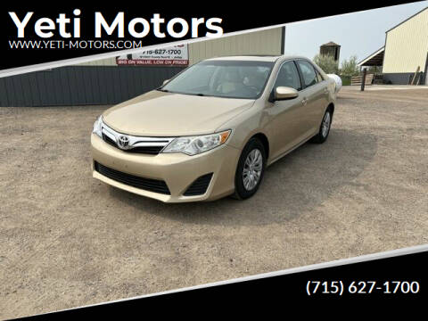 2012 Toyota Camry for sale at Yeti Motors in Deerbrook WI