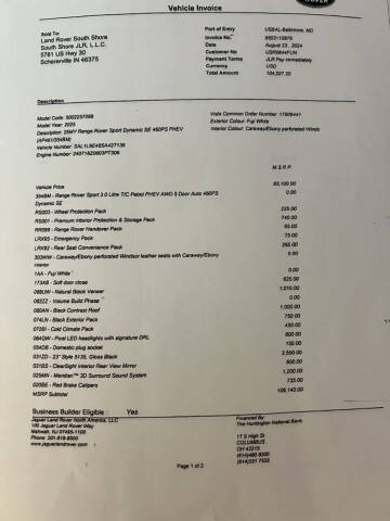 2025 Land Rover Range Rover Sport P460e Dynamic SE