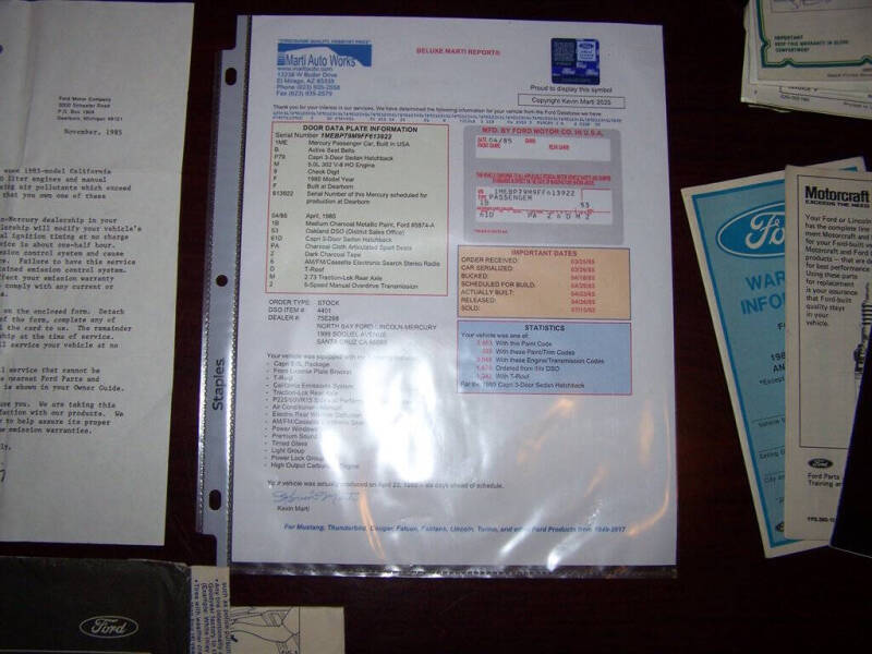 1985 Mercury Capri RS