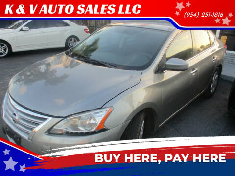 2013 Nissan Sentra for sale at K & V AUTO SALES LLC in Hollywood FL