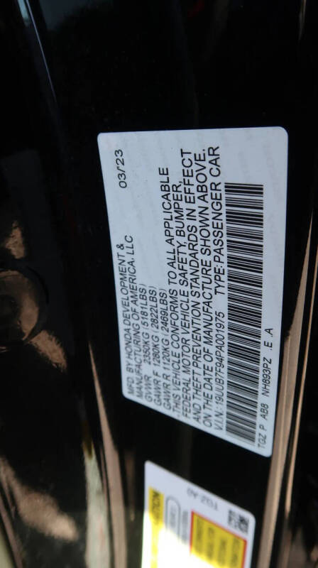 2023 Acura TLX SH-AWD Type S w/Perf. Wheel+Tire