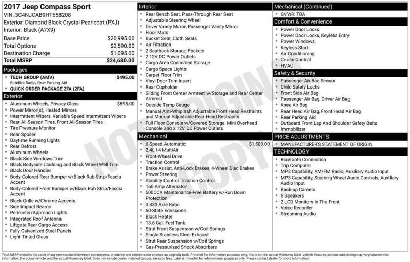 2017 Jeep Compass Sport
