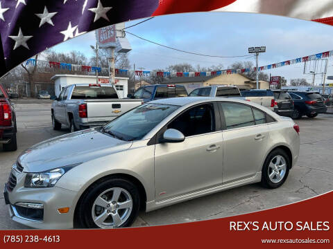 2015 Chevrolet Cruze for sale at Rex's Auto Sales in Junction City KS