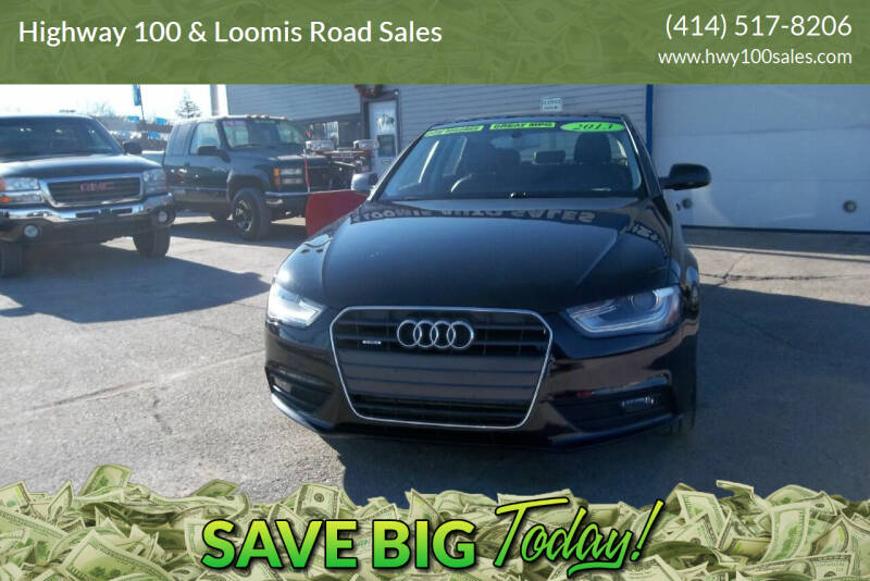 2013 Audi A4 for sale at Highway 100 & Loomis Road Sales in Franklin WI