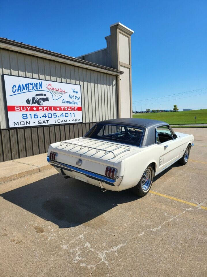 White 1966 Ford Mustang 2