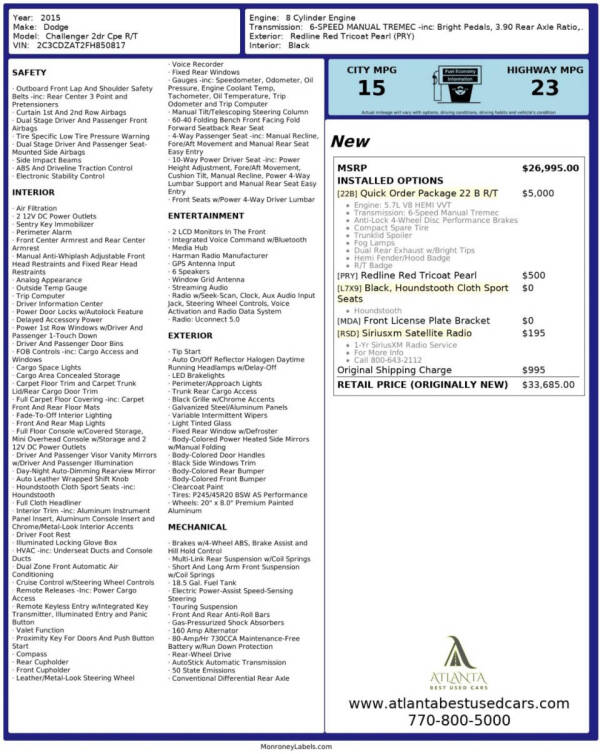 2015 Dodge Challenger R/T