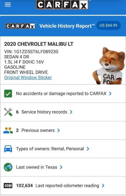 2020 Chevrolet Malibu LT