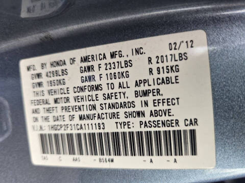 2012 Honda Accord LX