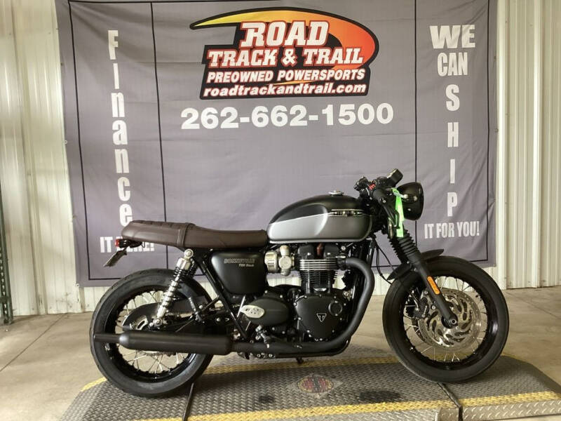 2022 Triumph Bonneville T120 Black Matte Bl for sale at Road Track and Trail in Big Bend WI