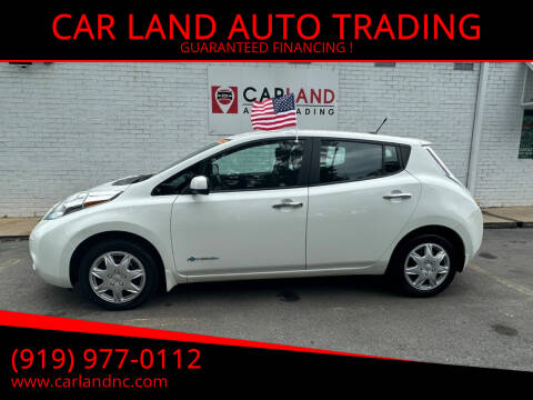 2013 Nissan LEAF for sale at CAR LAND  AUTO TRADING in Raleigh NC