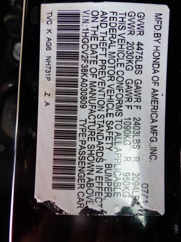 2019 Honda Accord Sport