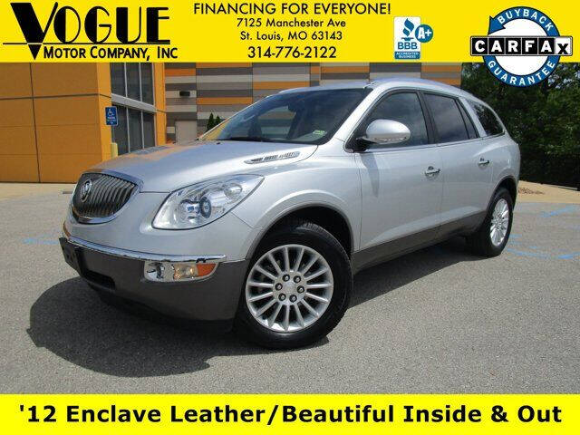 2012 Buick Enclave for sale at Vogue Motor Company Inc in Saint Louis MO