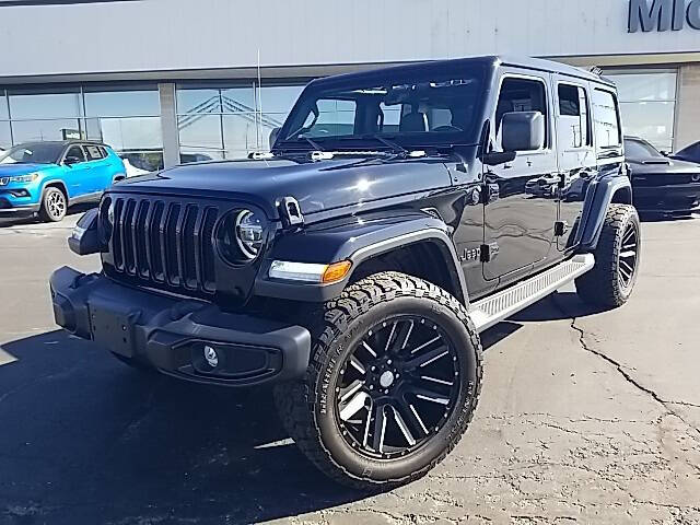 Used 2021 Jeep Wrangler Unlimited Sahara Altitude with VIN 1C4HJXEG4MW650547 for sale in Bellefontaine, OH