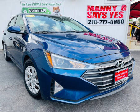 2020 Hyundai Elantra for sale at Manny G Motors in San Antonio TX