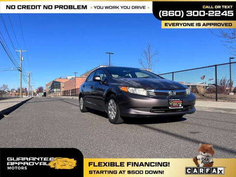 2012 Honda Civic for sale at Guarantee Approval Motors in Bridgeport CT