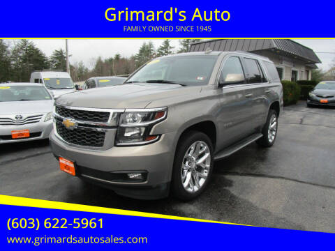 2018 Chevrolet Tahoe for sale at Grimard's Auto in Hooksett NH