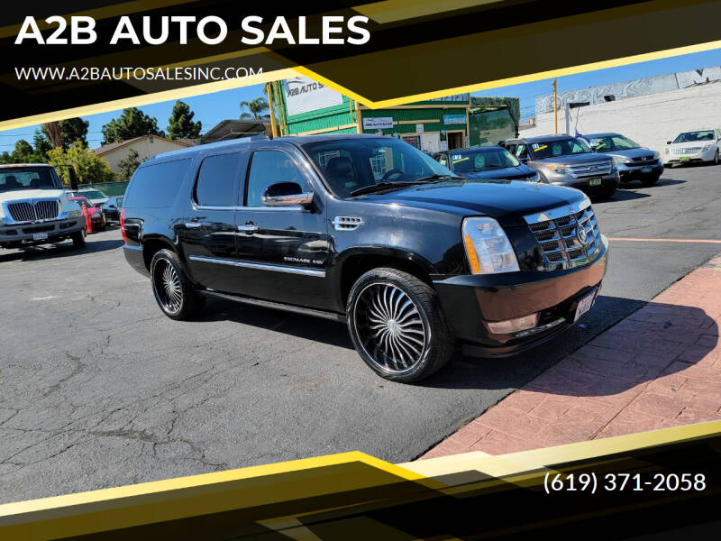 2010 Cadillac Escalade ESV for sale at A2B AUTO SALES in Chula Vista CA