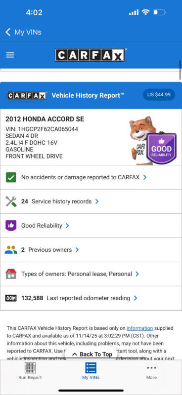 2012 Honda Accord SE