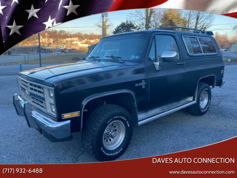 1988 Chevrolet Blazer for sale at DAVES AUTO CONNECTION in Etters PA