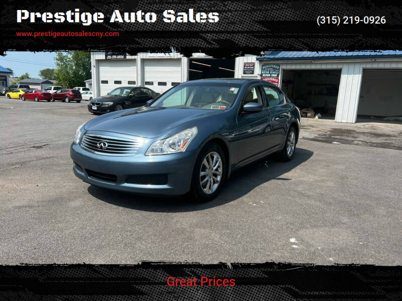 2009 Infiniti G37 Sedan for sale at Prestige Auto Sales in Yorkville NY